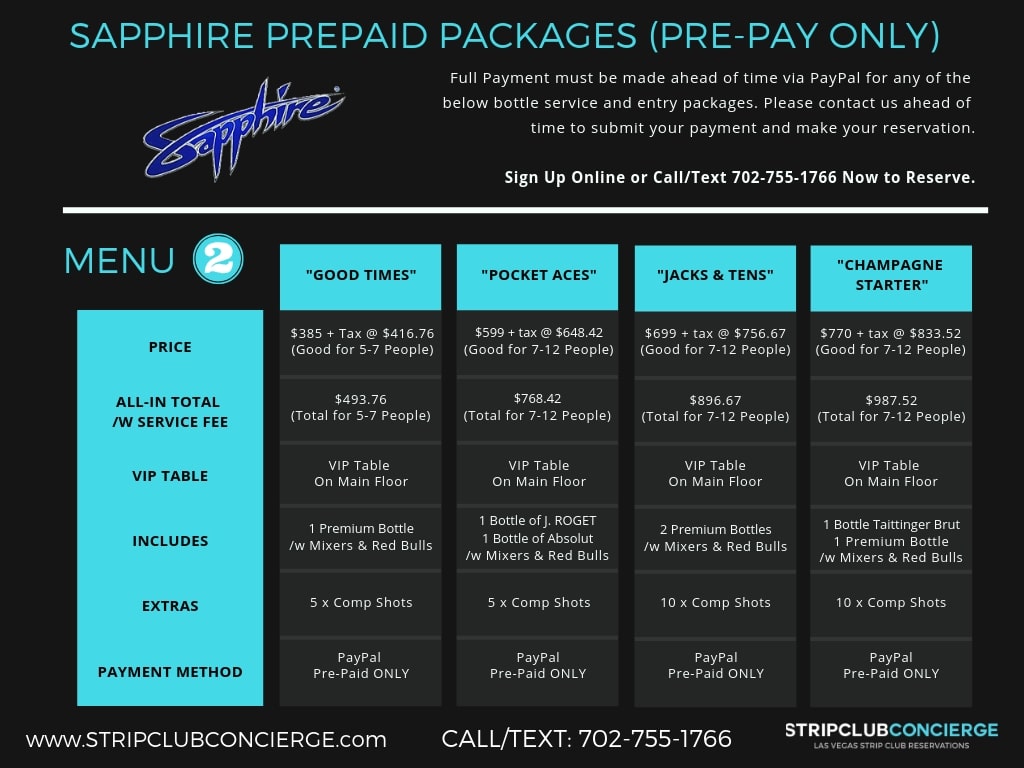 Sapphire Las Vegas Ultimate Guide 21 Strip Club Concierge